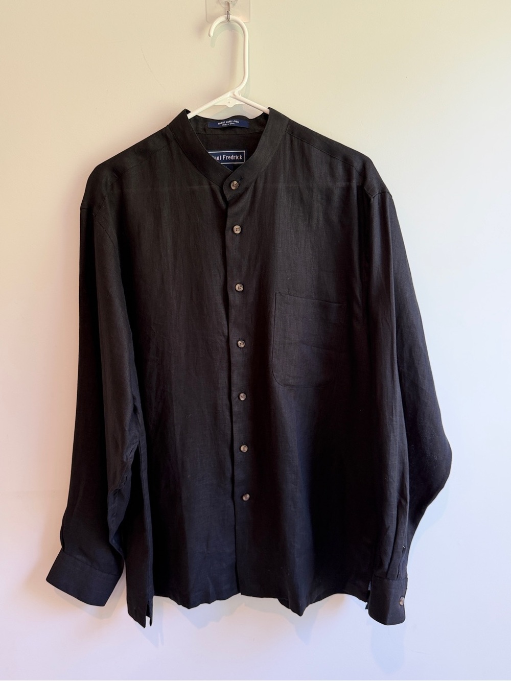 Paul Fredrick 100% Linen Long Sleeve Top